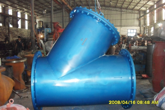DN1000 Welding Pipe Epoxy Coating Water Meter Strainer 2" Y Type  With Drainer Valve