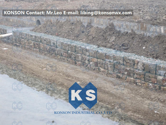 Galvanized Iron Wire Hexagonal / Netting Gabion Boxes For River Bank Preventing