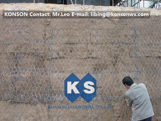 Galvanized Iron Wire Hexagonal / Netting Gabion Boxes For River Bank Preventing