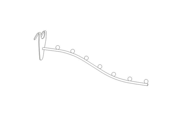Metal Steel wire 7 ball gridwall Retail Display Hooks for store products 31137