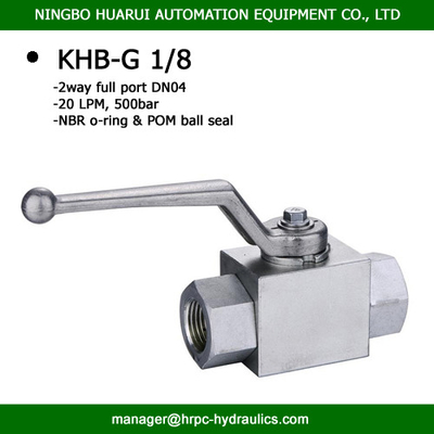 2 way full port steel high pressure ball valve 7250psi