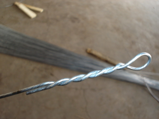 Construction Binding Loop Tie Iron Wire , SAE1006 / SAE1008 Cold Plated Iron Wire