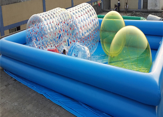 Colorful 1.0MM PVC Water Ball Inflatable Water Parks / Double-layer Inflatable Pool